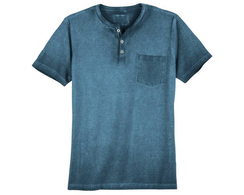 redfield Rundhalsshirt Redfield Übergrößen T-Shirt blau gestreift Used Look von redfield