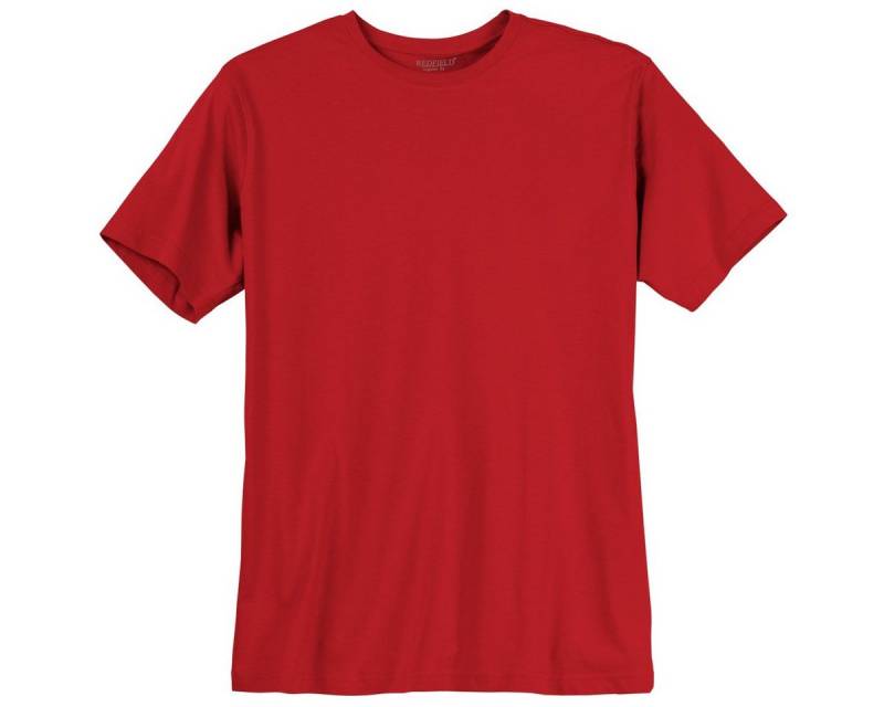 redfield Rundhalsshirt Herren Redfield T-Shirt rot Übergröße Tom von redfield