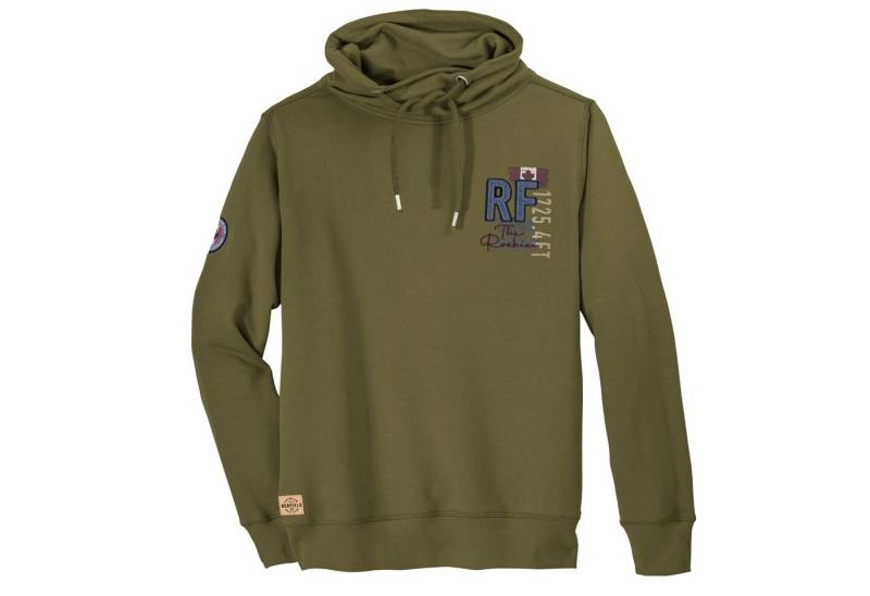 redfield Sweater Redfield Übergrößen Sweatshirt Schlauchkragen oliv von redfield