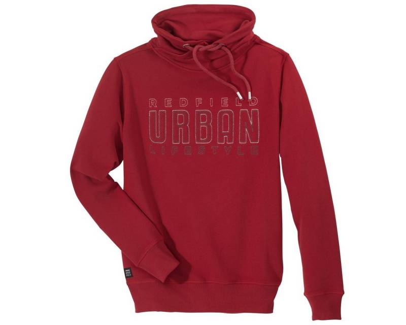 redfield Sweater Redfield XXL Sweatshirt rot Schlauchkragen modisch von redfield