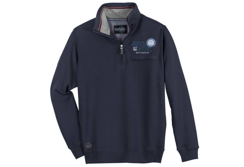 redfield Sweater Redfield Troyer-Sweatshirt maritim Übergröße navy von redfield