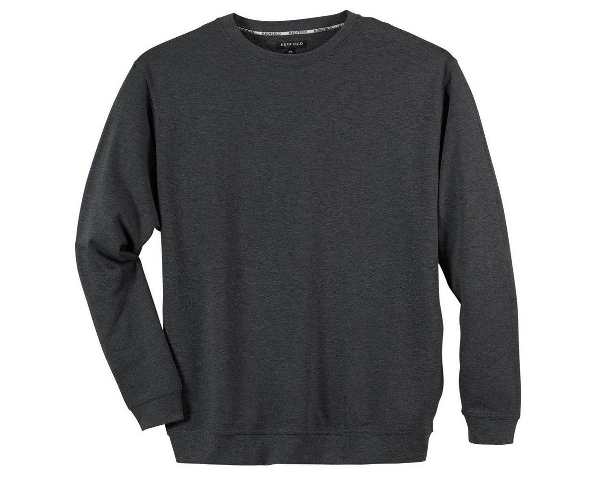 redfield Sweater Sweatshirt Herren Übergröße anthra melange Redfield von redfield