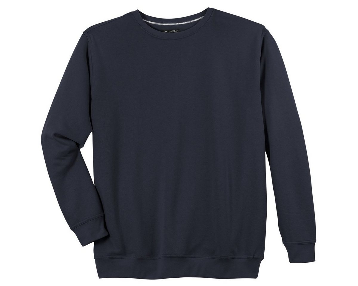 redfield Sweater Große Größen Herren Sweatshirt navy Rundhals Redfield Cliff von redfield