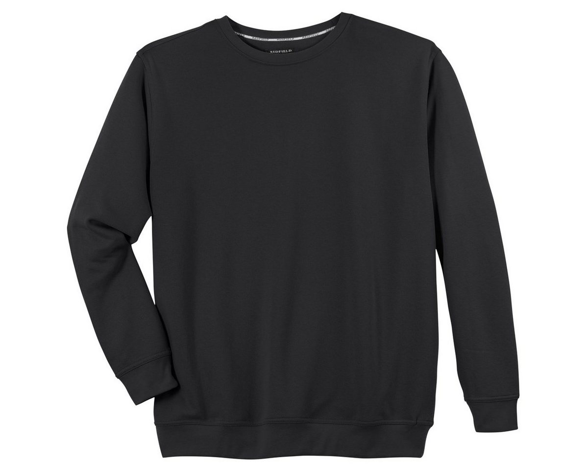 redfield Sweater Große Größen Herren Sweatshirt schwarz Rundhals Redfield Cliff von redfield