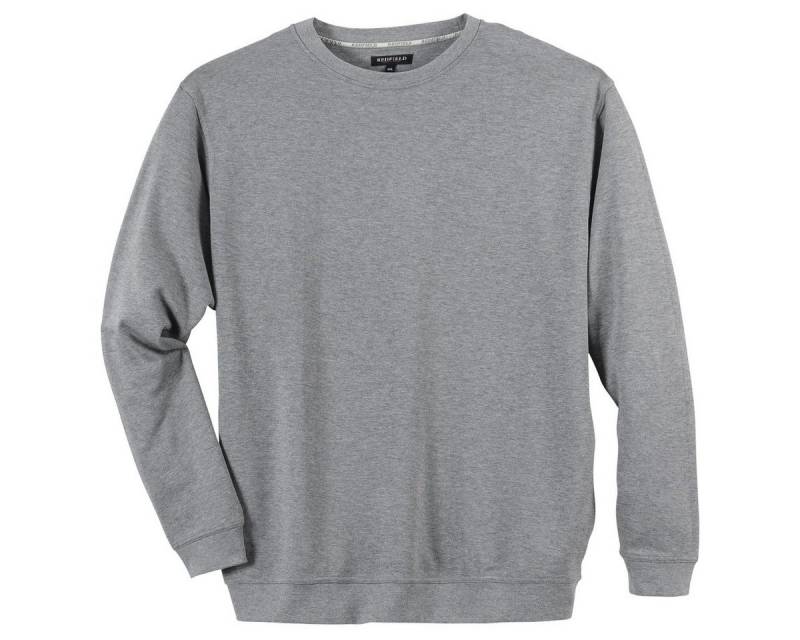 redfield Sweater Redfield Sweatshirt hellgrau melange Übergröße von redfield