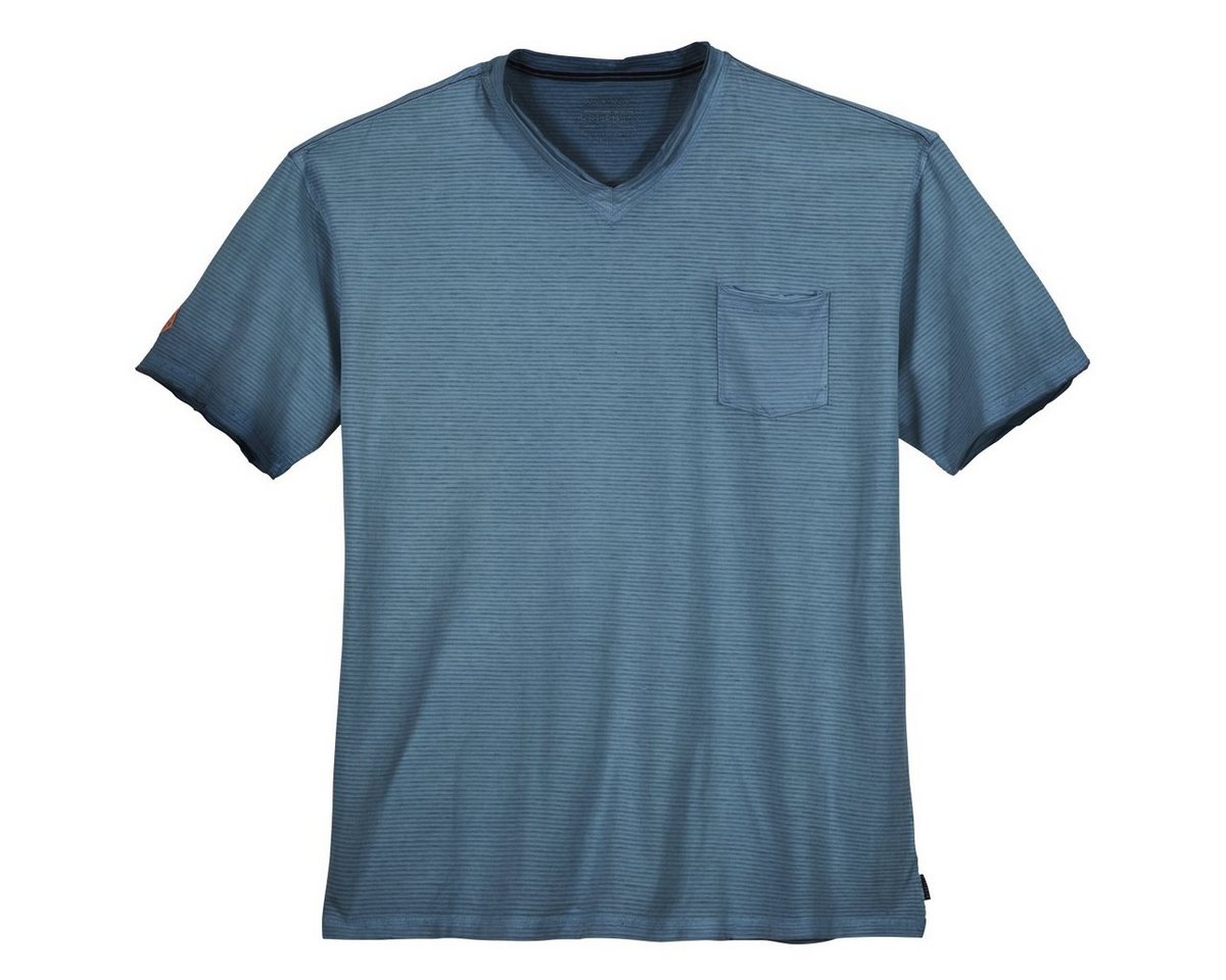 redfield V-Shirt Redfield Used T-Shirt Übergöße blau gestreift V-Neck redfield V-Shirt Redfield Used T-Shirt Übergöße blau gestreift V-Neck von redfield