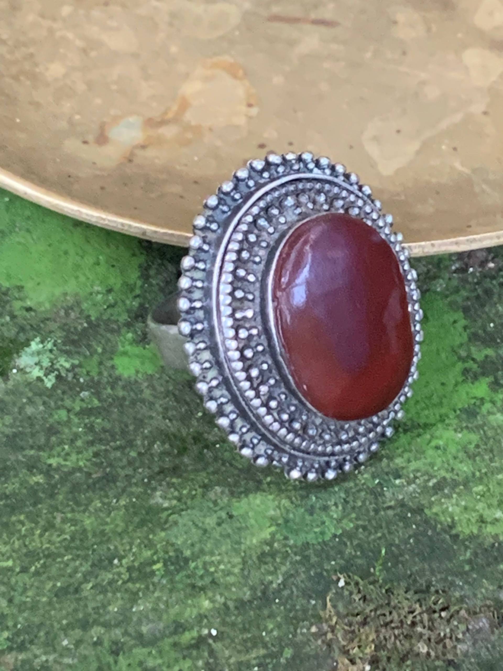 Sterling Silber Und Karneol Boho Statement Ring Sterling Silber Und Karneol Boho Statement Ring von redpineshop