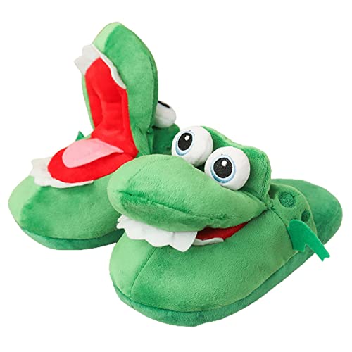 Lustige Krokodil Hausschuhe für Frauen Tier Cartoon Home rutschfeste Winterschuhe Krokodil Form Design Zubehör für Mädchen Geburtstag Neujahr von refer to description