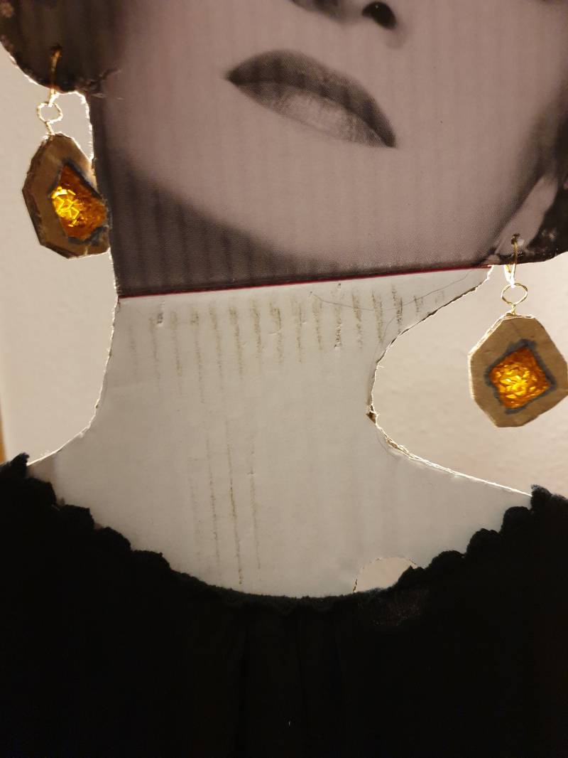 Reflektor-Ohrringe Upcycling/Fahrradreflektoren Und Pappe Unikat von reflektorliebe