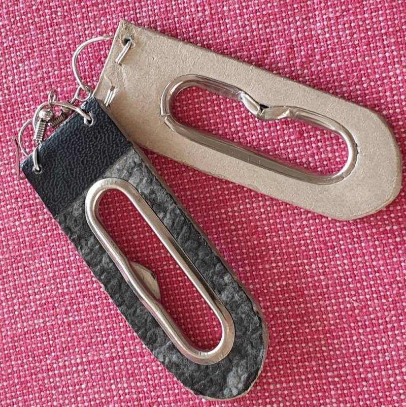 statement Ohrringe "Leitzamohr" Upcycling Eyecatcher Ohrhänger, Cooler Recycling Unikatschmuck, Nicht Nur Fürs Büro von reflektorliebe