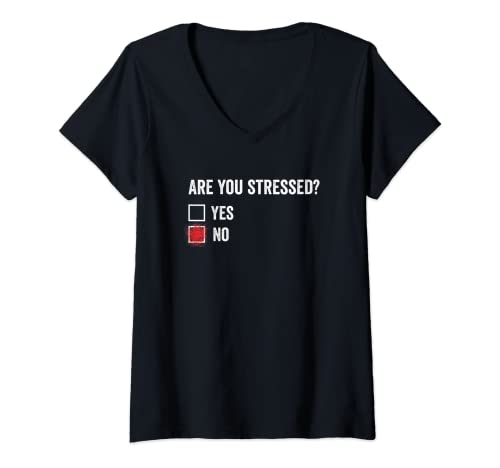 Damen Are you Stress Geek Geschenk T-Shirt mit V-Ausschnitt Damen Are you Stress Geek Geschenk T-Shirt mit V-Ausschnitt von regali geek Gifts