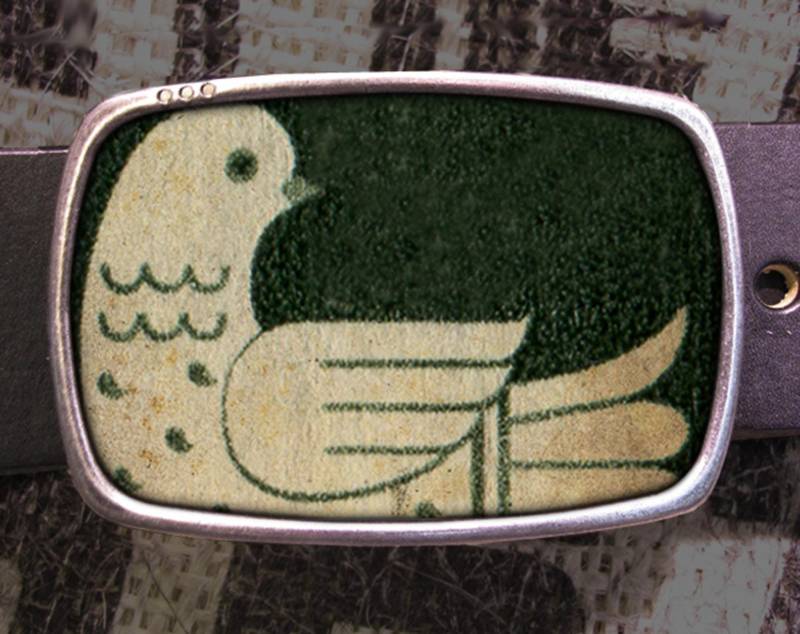 Vintage-style Inspirierte Vogel Gürtelschnalle, Friedenstaube Design von reganflegan