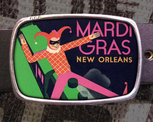 Vintage-stil Mardi Gras Gürtelschnalle, Fat Pvc von reganflegan