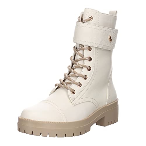 Regarde Le Ciel Damen Stiefeletten Schuhe Olga Boots Glattleder Elegant Freizeit uni Boots weiß Leder von regarde le ciel