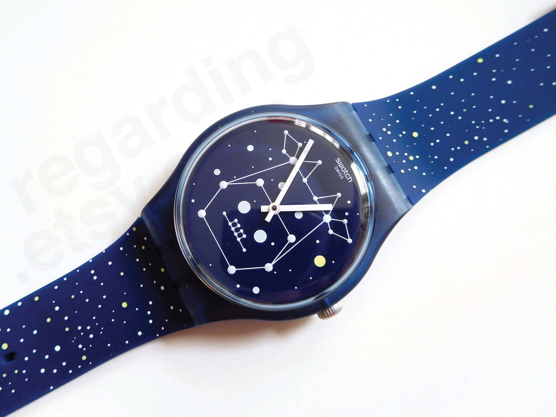 Swatch Uhr "Milkymoo' Suoz289, Large 41 Mm Newgent, Sternbild Kuh, Aktionär Besonders Spezial Verpackt, Sehr Guter Neuwertiger Zustand von regarding