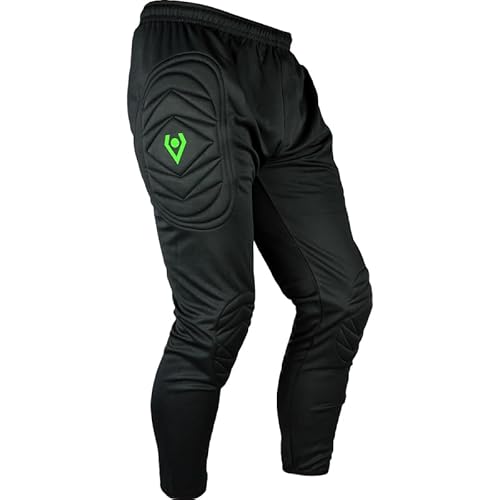 Rehab Torwarthose Lang Schwarz – Gepolsterte Profi-Unterziehhose für Erwachsene (Größe 128-XXL) – Atmungsaktive Protektion für Training & Spiel von rehab GK