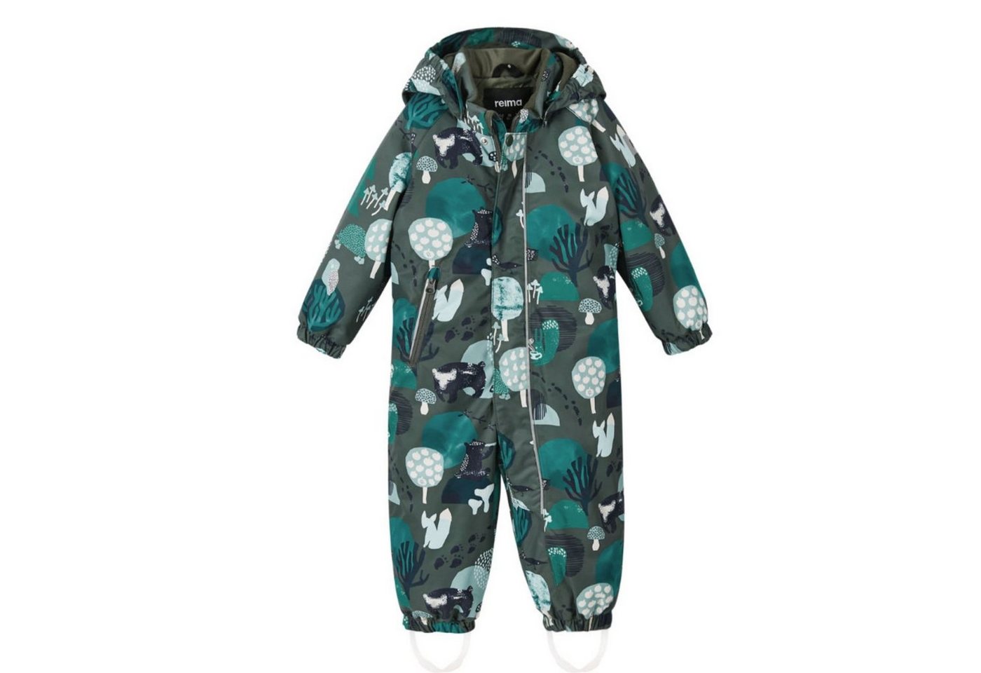 reima Schneeoverall Reima Puhuri Thyme Green Waldmotiv Schneeanzug 80 Overall Winteranzug Kinder Baby Overall von reima