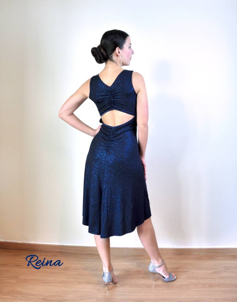Glitter Tango Dress Back Slit Dress Für Gesellschafttanz Glitter Tango Dress Back Slit Dress Für Gesellschafttanz von reinatango