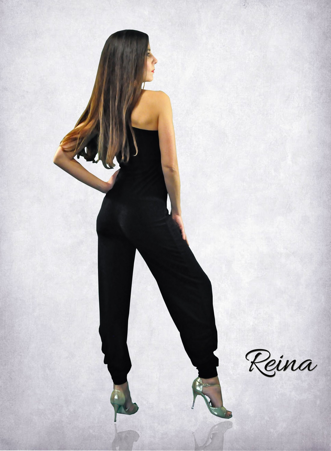 One Shoulder Tango Jumpsuit Handgemachter Tanz Catsuit One Shoulder Tango Jumpsuit Handgemachter Tanz Catsuit von reinatango