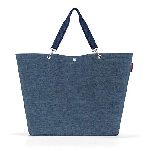 reisenthel shopper XL twist blue – Geräumige Shopping Bag und edle Handtasche in einem – Aus wasserabweisendem Material von reisenthel