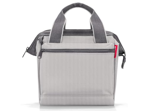 reisenthel Allrounder Cross Herringbone Grey – Kleine Crossbody Bag mit abnehmbarem und verstellbarem Schultergurt – Aus wasserabweisendem Material von reisenthel