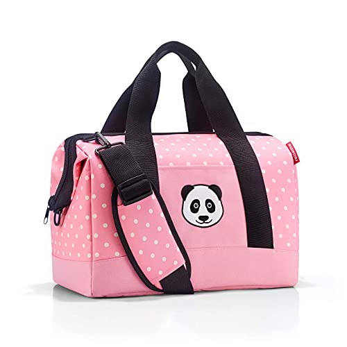 reisenthel Allrounder M Kids Kleine Reisetasche für Kinder Mit Stecklasche für Reisetrolleys, Farbe:Panda pink von reisenthel