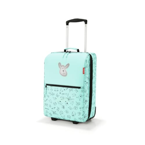reisenthel Set Trolley XS Kids + Thermocase Kids Cats & Dogs Mint - Perfektes Gepäckset für unterwegs – 1 Trolley mit Rollen und 1 Thermocase – kleine Kühltasche für Kosmetik, Medikamente, Snacks von reisenthel