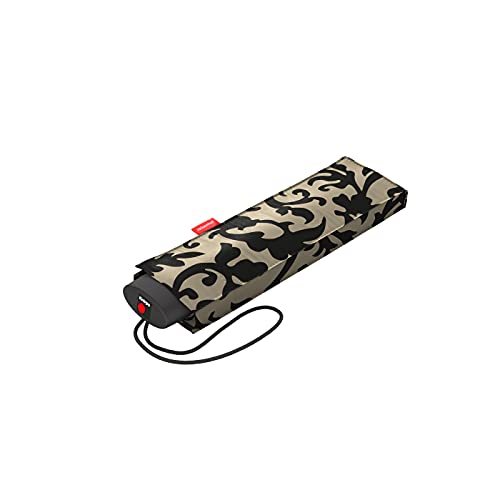reisenthel Umbrella Pocket Mini in Baroque Taupe – Extrem Leichter und Flacher Taschenschirm aus recycelten PET-Flaschen – Mit großem Schirmdach von reisenthel