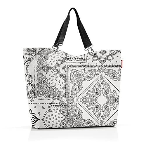 reisenthel shopper XL bandana white – Geräumige Shopping Bag und edle Handtasche in einem – Aus wasserabweisendem Material von reisenthel