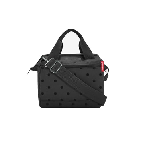 reisenthel allrounder cross glossy dots black – Kleine Crossbody Bag mit abnehmbarem und verstellbarem Schultergurt – Aus wasserabweisendem Material von reisenthel