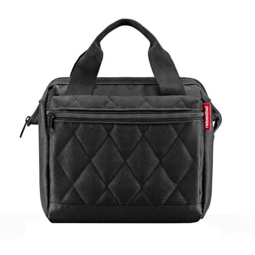 reisenthel allrounder cross rhombus black – Kleine Crossbody Bag mit abnehmbarem und verstellbarem Schultergurt – Aus wasserabweisendem Material, 22 x 24 x 13 von reisenthel