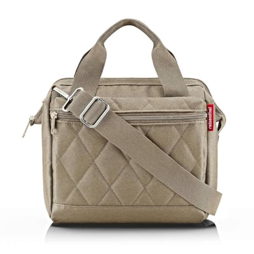 reisenthel allrounder cross rhombus olive – Kleine Crossbody Bag mit abnehmbarem und verstellbarem Schultergurt – Aus wasserabweisendem Material von reisenthel