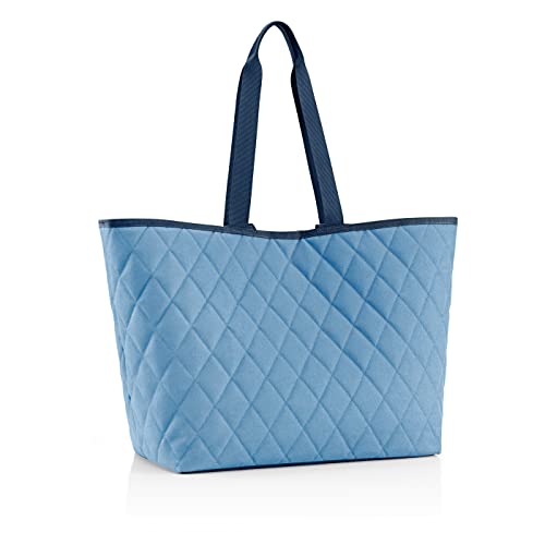 reisenthel classic shopper XL rhombus blue Geräumige Shopping Bag und edle Handtasche in einem Aus wasserabweisendem Material von reisenthel