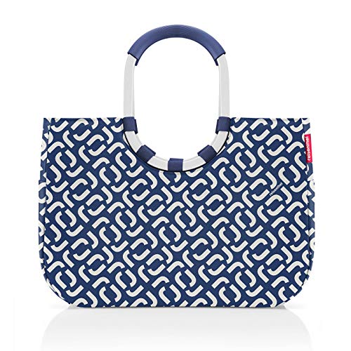 reisenthel loopshopper L frame OR4073 signature navy - Einkaufstasche mit 25l Volumen - wasserabweisend - B 46 x H 34,5 x T 25 cm von reisenthel