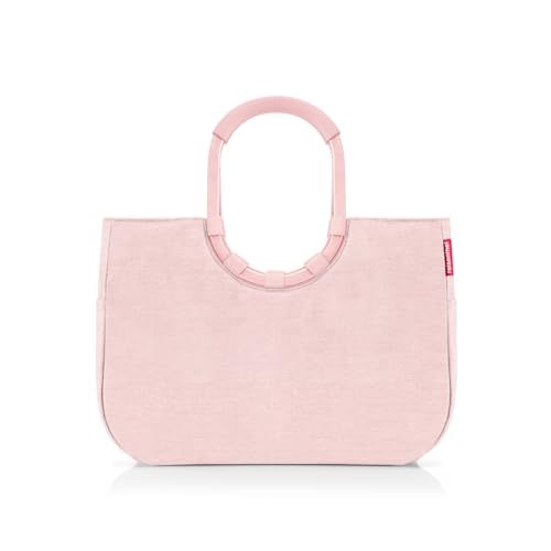reisenthel loopshopper L frame twist blush – Stabile Tasche mit praktischen Fächern aus recycelten PET-Flaschen – Charmantes und wasserabweisendes Design von reisenthel