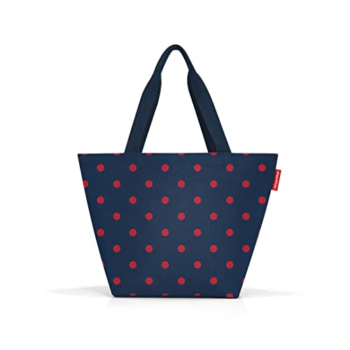 reisenthel shopper M mixed dots red – Geräumige Shopping Bag und edle Handtasche in einem – Aus wasserabweisendem Material von reisenthel