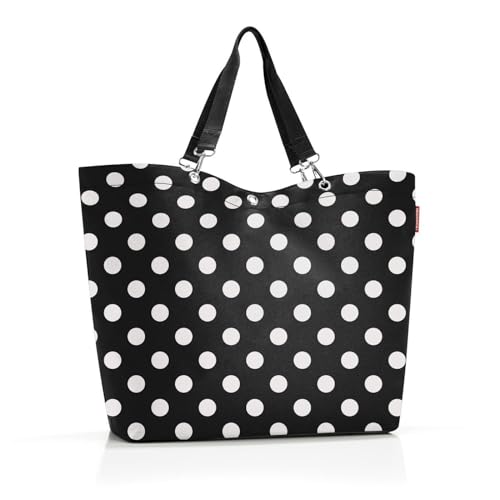 reisenthel shopper XL dots white – Geräumige Shopping Bag und edle Handtasche in einem – Aus wasserabweisendem Material von reisenthel