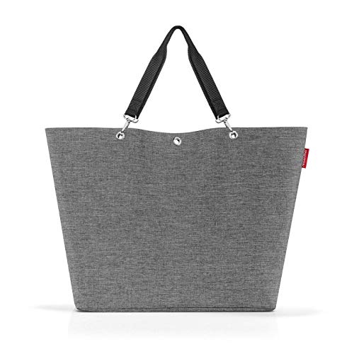 reisenthel shopper M in Twist Silber – Geräumige Shopping Bag und edle Handtasche in einem – Aus wasserabweisendem Material von reisenthel