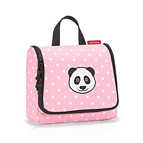 reisenthel toiletbag Kids Panda dots pink - praktischer Kulturbeutel mit Haken, wasserabweisendes Material von reisenthel