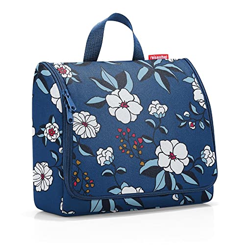 reisenthel toiletbag XL Garden Blue - praktischer Kulturbeutel mit Haken, wasserabweisendes Material von reisenthel