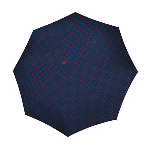 reisenthel umbrella pocket duomatic mixed dots red Kompakter Taschenschirm aus recycelten PET-Flaschen Mit großer Drucktaste und ergonomisches Griffdesign, Couleur:mixed dots red von reisenthel