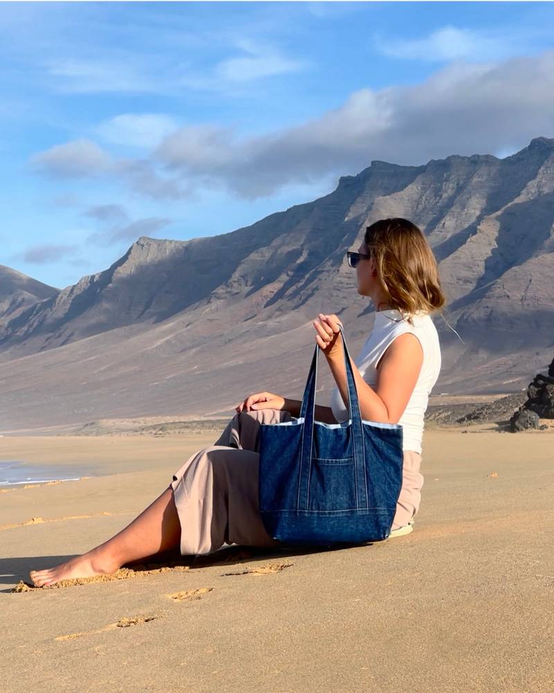 Denim Shoulder Bag - Casual Everyday Bag, Crossbody Tote Spacious Fashion von rejeansbags