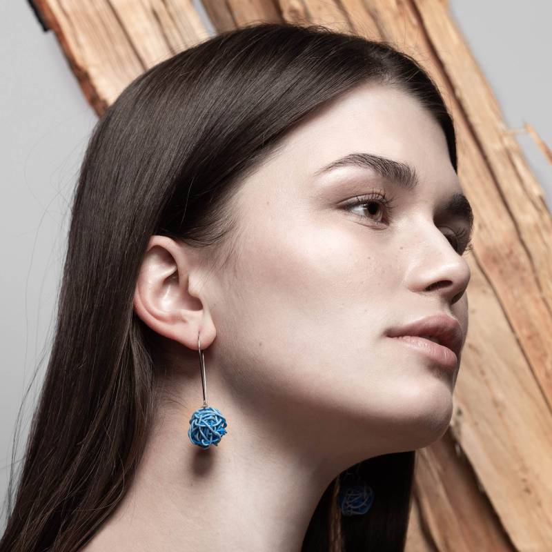 Shanghai Recycelte Ohrringe. Schmuck Aus Wiedergewonnenen Elektrokabeln. Ohrringe Recycelten Materialien von rekrea