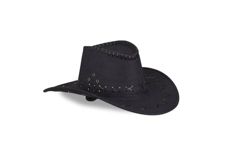 relaxdays Cowboyhut 10 x Cowboyhut Fasching schwarz von relaxdays