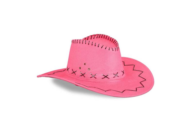 relaxdays Cowboyhut 2 x Cowboyhut Fasching pink von relaxdays
