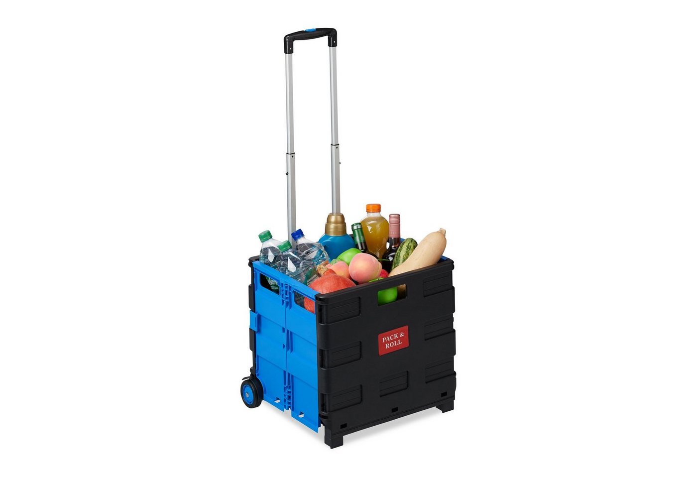 relaxdays Einkaufstrolley 10x Einkaufstrolley klappbar blau relaxdays Einkaufstrolley 10x Einkaufstrolley klappbar blau von relaxdays