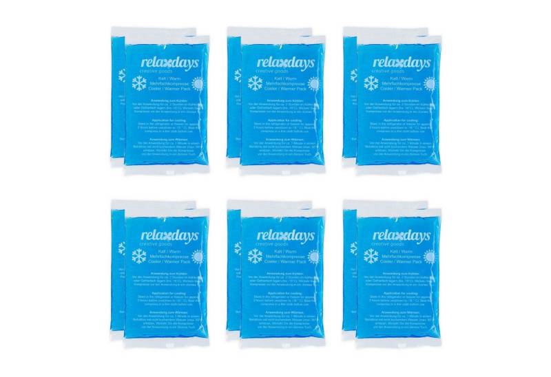relaxdays Kalt-Warm-Kompresse Rechteckige Kühlpads im 12er Set von relaxdays