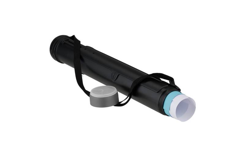 relaxdays Köchertasche Posterrolle ausziehbar zweifarbig, Schwarz-Grau von relaxdays