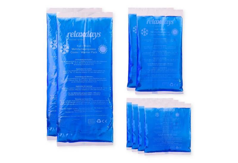 relaxdays Kühlmanschette Kühlpads Gel 8er Set von relaxdays
