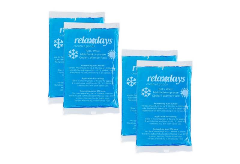 relaxdays Kühlpad 8x Kühlpads rechteckig blau von relaxdays